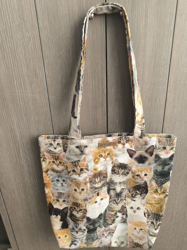 Bolso shopper gatos multicolor