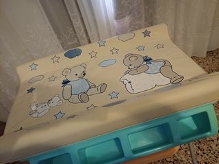 Bañera bebé plegable con cambiador