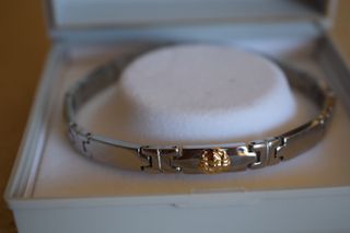 Pulsera Versace dorada y plateada