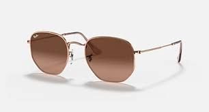 Ray-Ban Hexagonal: gafas doradas