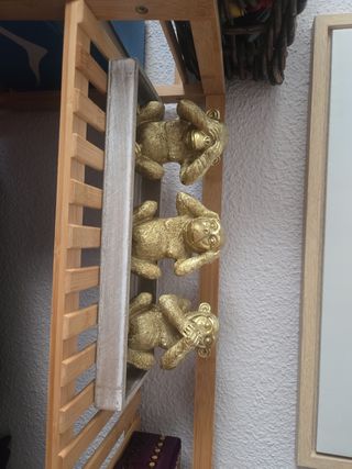 3 Monos Sabios Dorados - Decoración