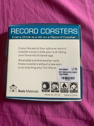 2 Sottobicchieri Vinile - Basic Materials