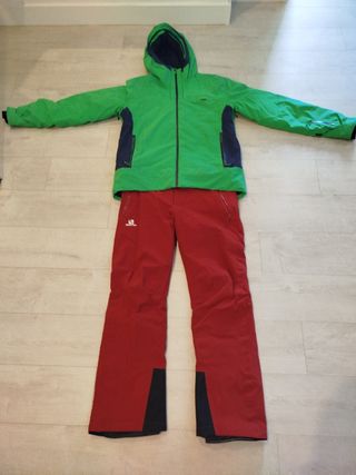 Chaqueta y pantalón esquí Salomon-Quiksilver