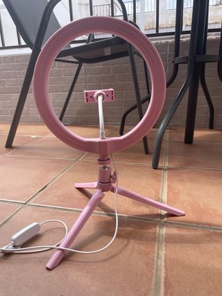 Aro Luz LED Rosa - Selfie