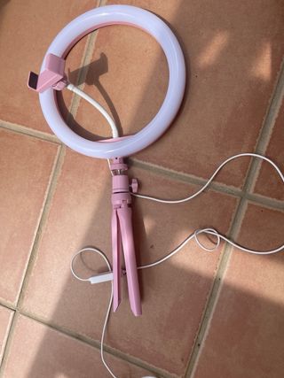 Aro Luz LED Rosa - Selfie