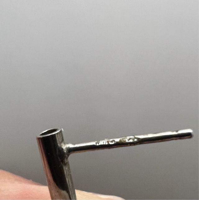 Orecchino argento 925 vintage con punzone