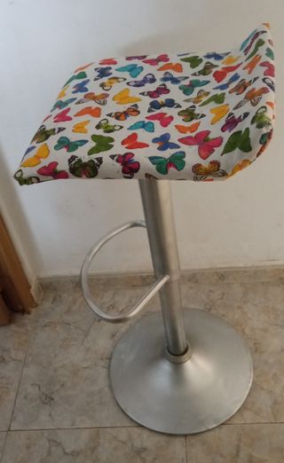 Taburete alto multicolor