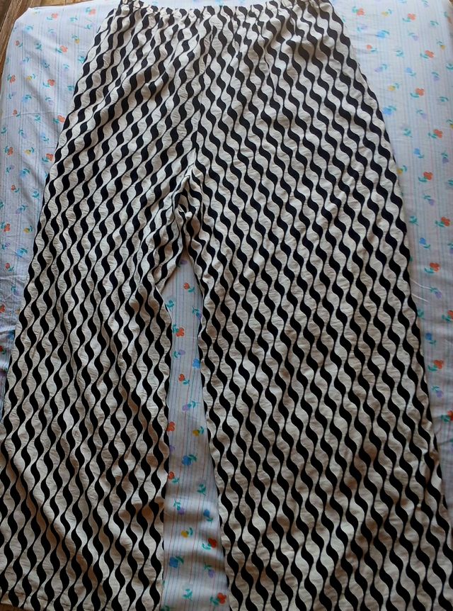 Pantaloni larghi Shein L - B/N