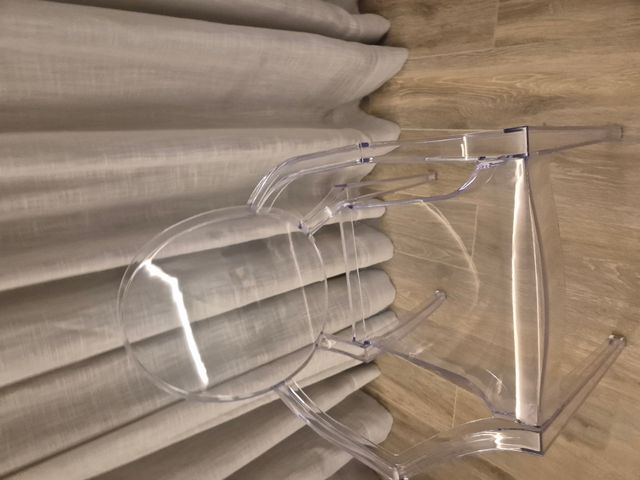 2 Sillas Louix Ghost, transparente retro.