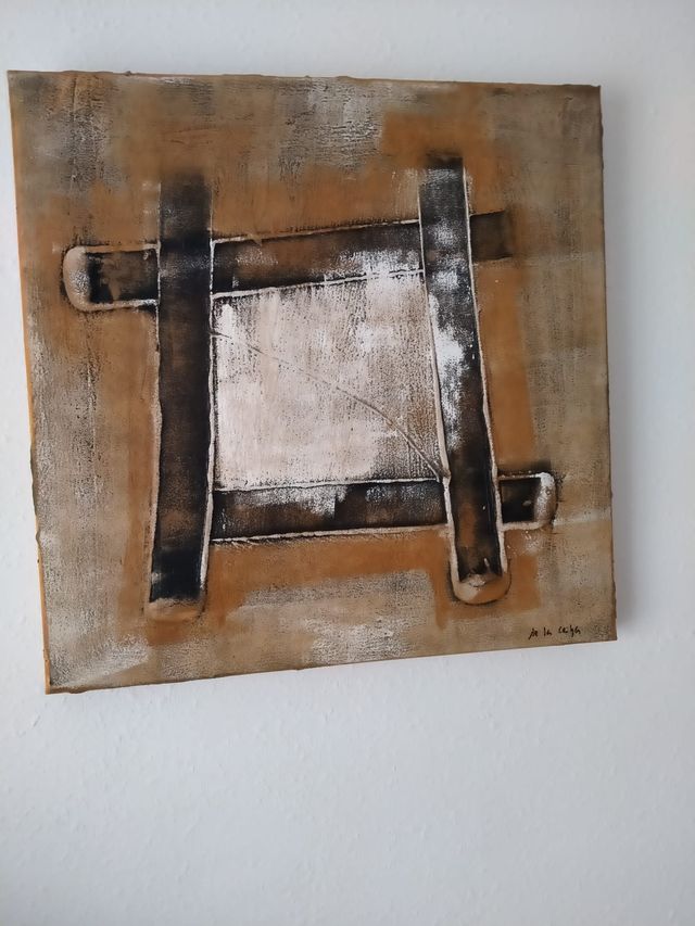 2 Cuadros Abstractos Marrones