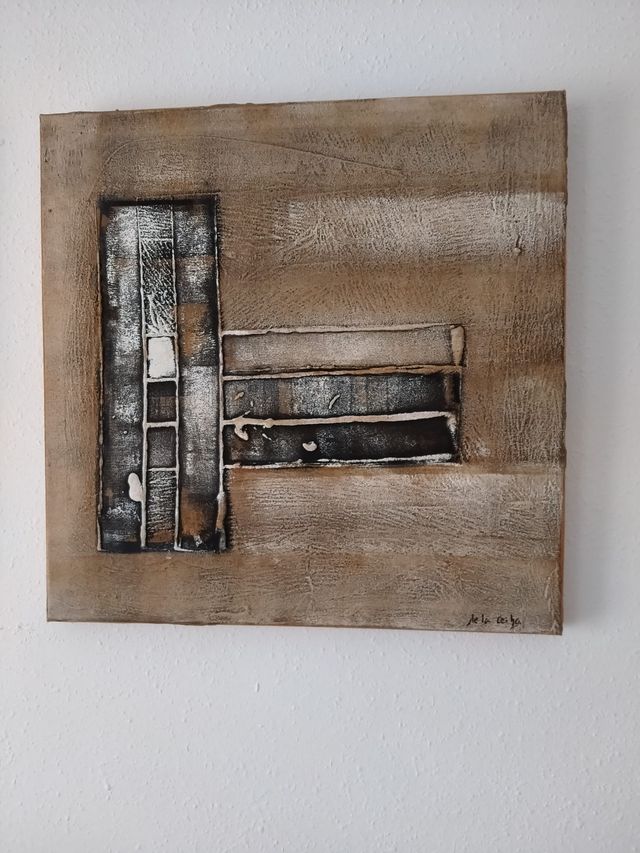 2 Cuadros Abstractos Marrones