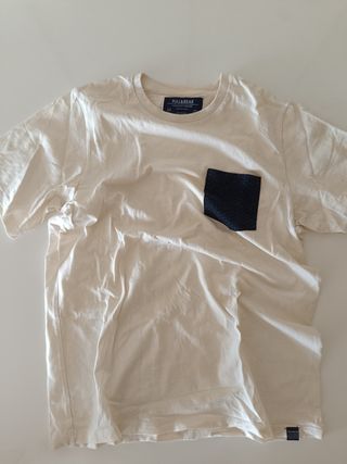 Camiseta PULL&BEAR beige talla S