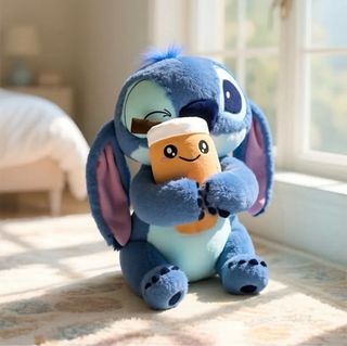 Peluche Disney Stitch con Bicchiere e Cannuccia