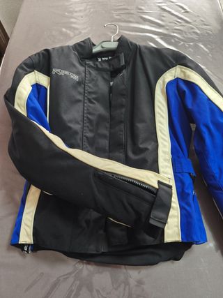 Chaqueta moto Rps mujer negra-azul