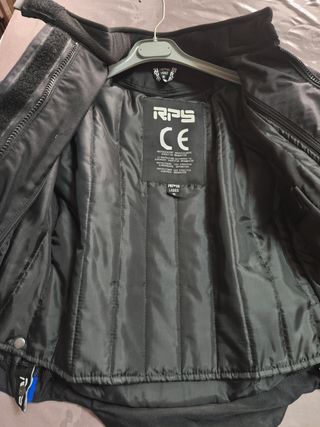 Chaqueta moto Rps mujer negra-azul