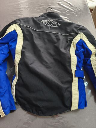 Chaqueta moto Rps mujer negra-azul