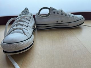 Zapatillas Converse All Star piel blancas Talla 38