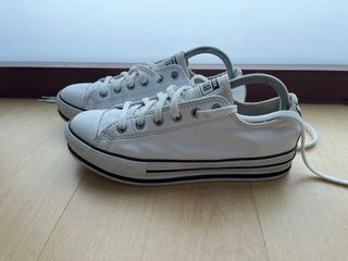 Zapatillas Converse All Star piel blancas Talla 38