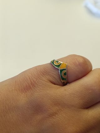 Anillo plata esmaltado 