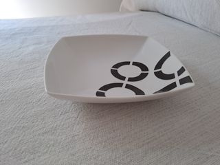 Vajilla moderna porcelana blanco-negro