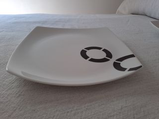 Vajilla moderna porcelana blanco-negro