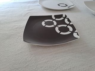 Vajilla moderna porcelana blanco-negro