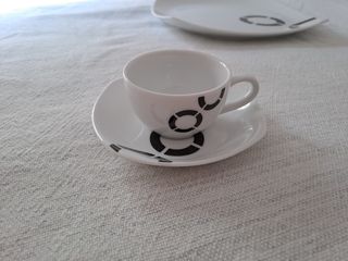 Vajilla moderna porcelana blanco-negro