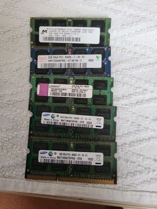 RAM DDR3 10GB (5x2GB) - Hynix, Kingston, Samsung