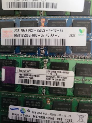 RAM DDR3 10GB (5x2GB) - Hynix, Kingston, Samsung