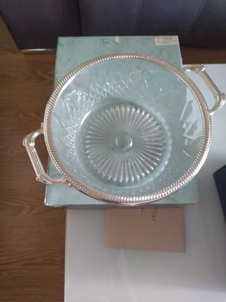 Ensaladera Bugatti cristal plata