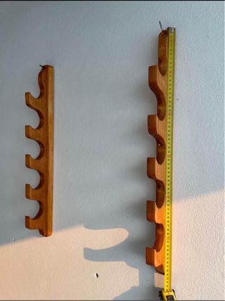 Suporte p/ 5 Canas Pesca Madeira