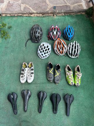 Cascos, zapatillas y sillines MTB