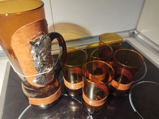 Jarra y vasos cerveza - Set de 5