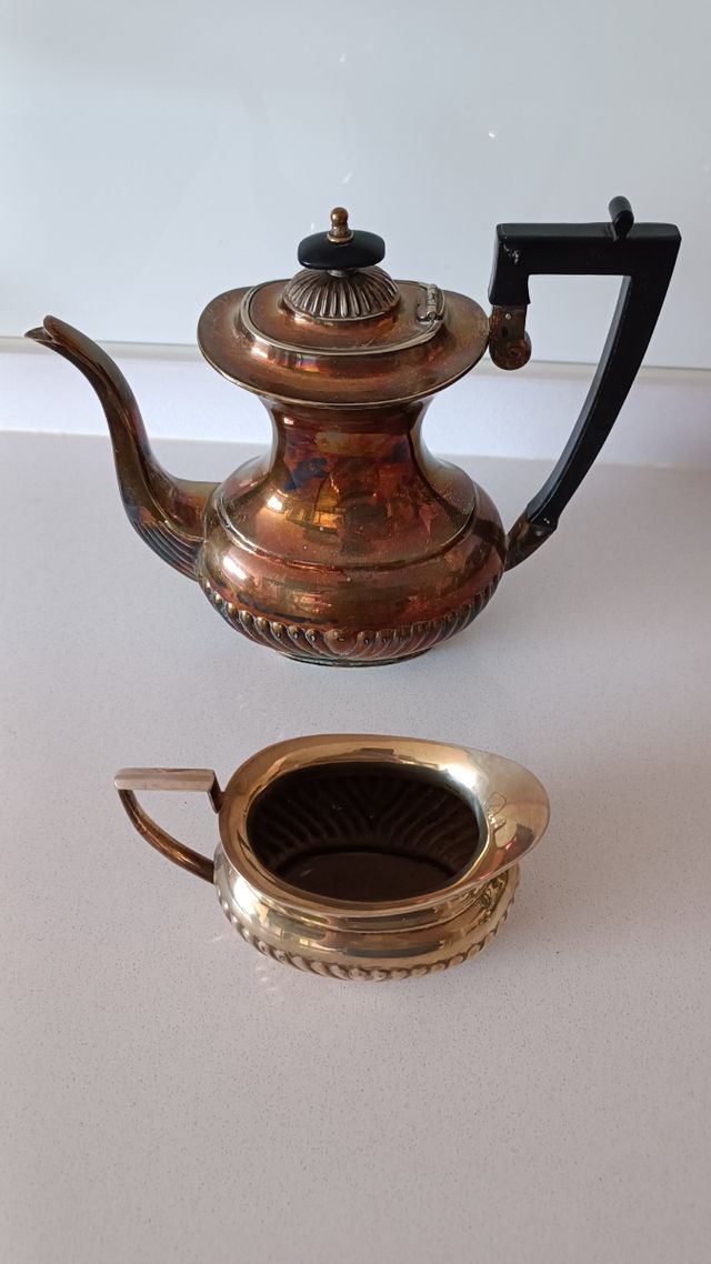 Juego de té vintage alpaca