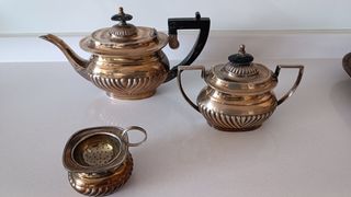Juego de té vintage alpaca