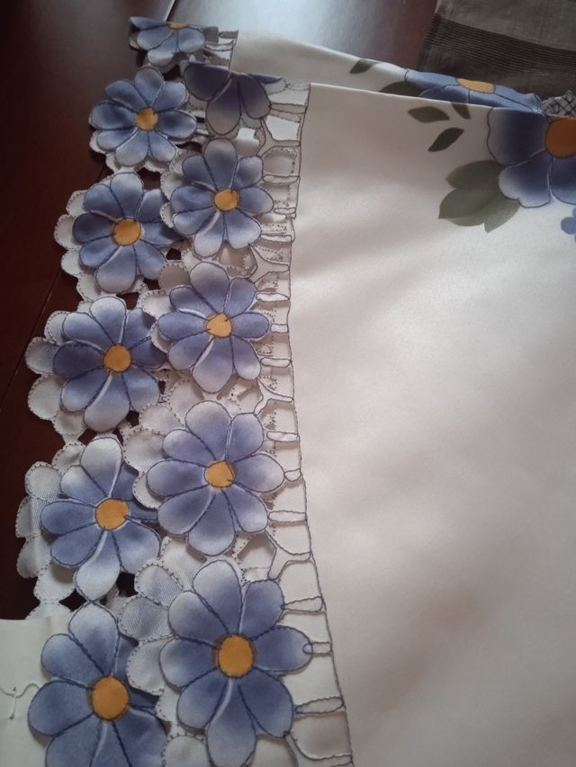 Mantel Redondo - Azul y Blanco