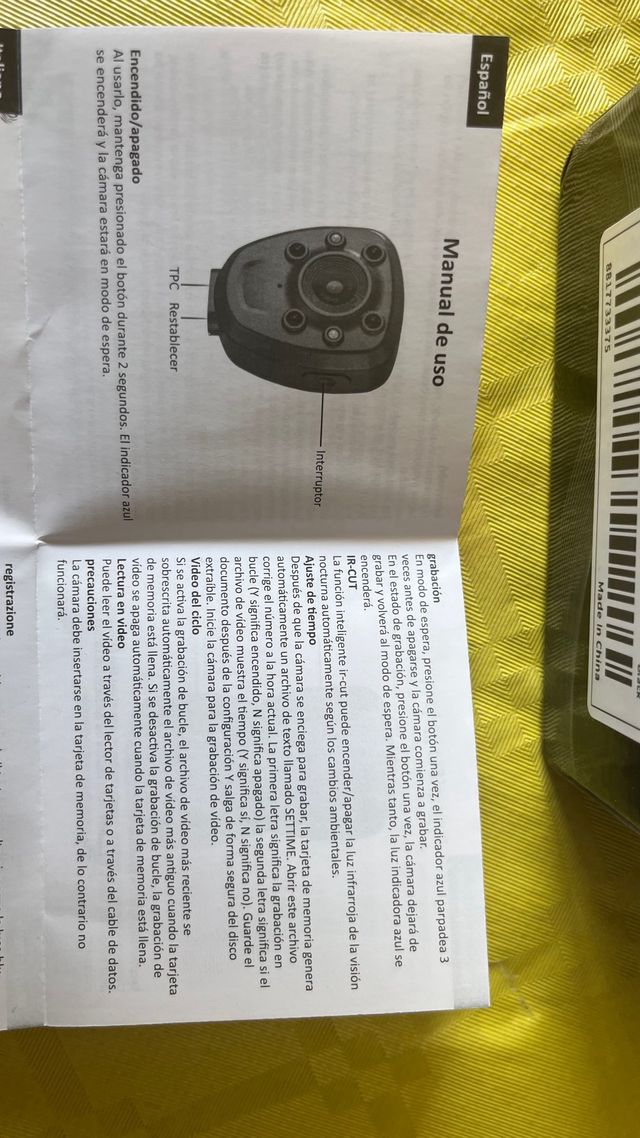 Telecamera frontale HD compatta con visione notturna