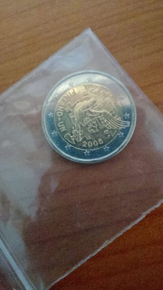 2€ commemorativo Finlandia 2005 Adesione ONU UNC