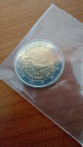 2€ commemorativo Finlandia 2005 Adesione ONU UNC