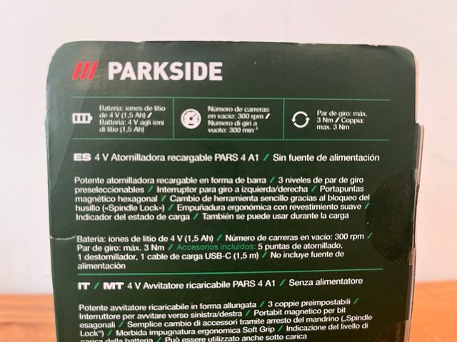 Atornillador Parkside 4V