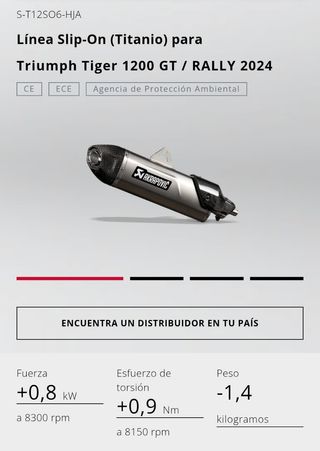 Akrapovic Slip-On Triumph Tiger 1200 gt pro