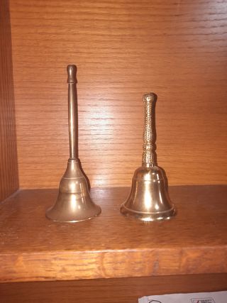 2 campane antiche in ottone