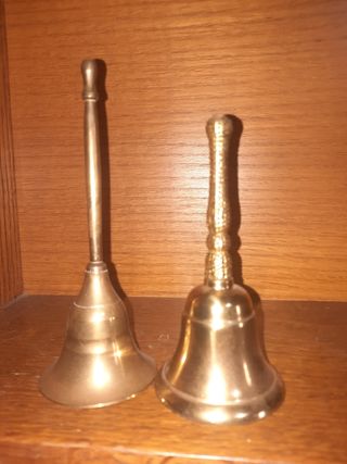 2 campane antiche in ottone