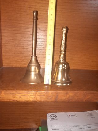 2 campane antiche in ottone
