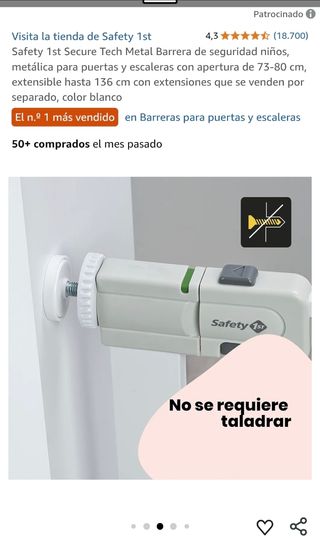 Safety 1st Barrera Seguridad Bebé. 2 unidades.