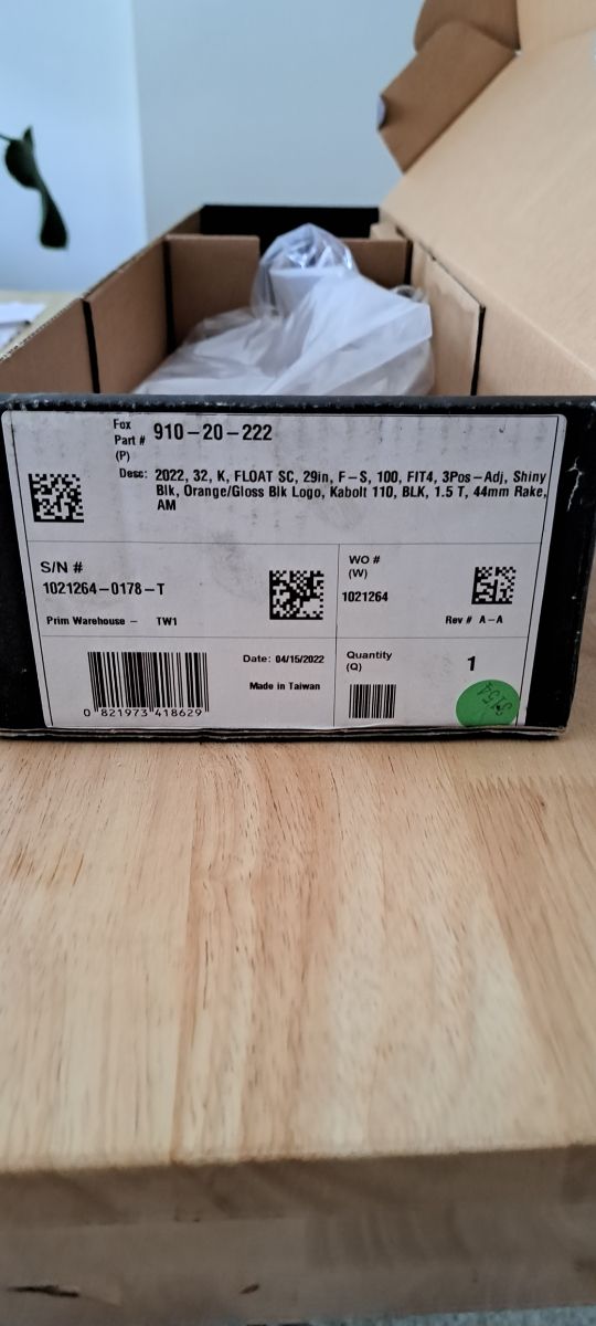 Horquilla FOX 32 Kashima