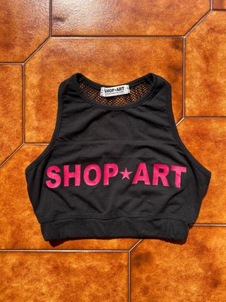 Top Shop Art nero fucsia tg S