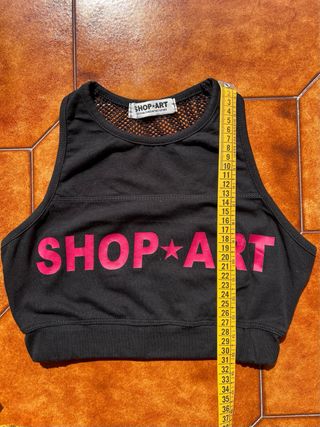 Top Shop Art nero fucsia tg S