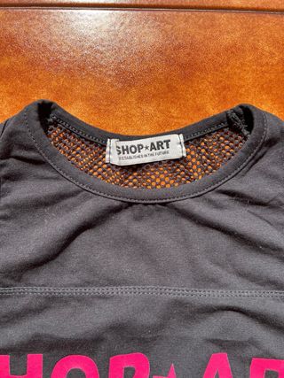 Top Shop Art nero fucsia tg S