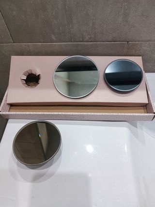 Perchero pared 3 espejos redondos Maisons du monde